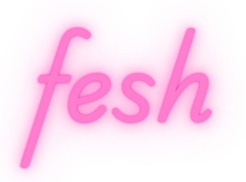 Logo Schriftzug fesh - es leuchtet und strahlt